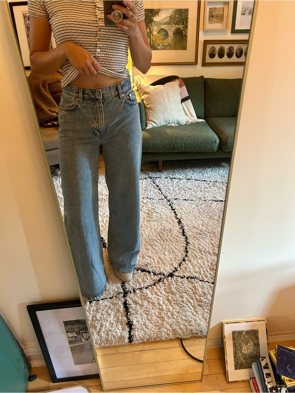 & Other Stories Light Blue Wide-Leg High-Rise Jeans
